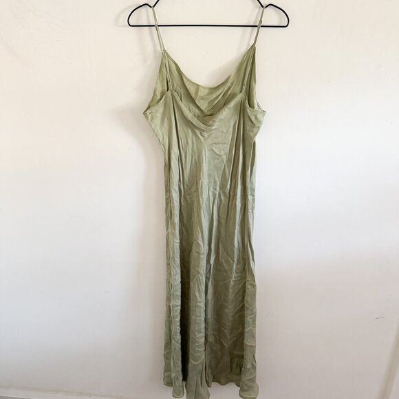 NWT J. Crew Green Gwenyth Cupro Slip Midi Dress 16 - Picture 7 of 7